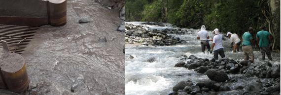 Crue sur le Bras de la Plaine