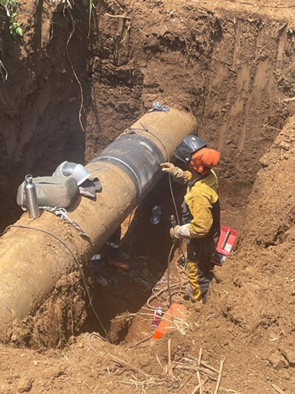 Fuite sur la conduite Principale Haute du Bras de la Plaine : Une intervention coordonnée